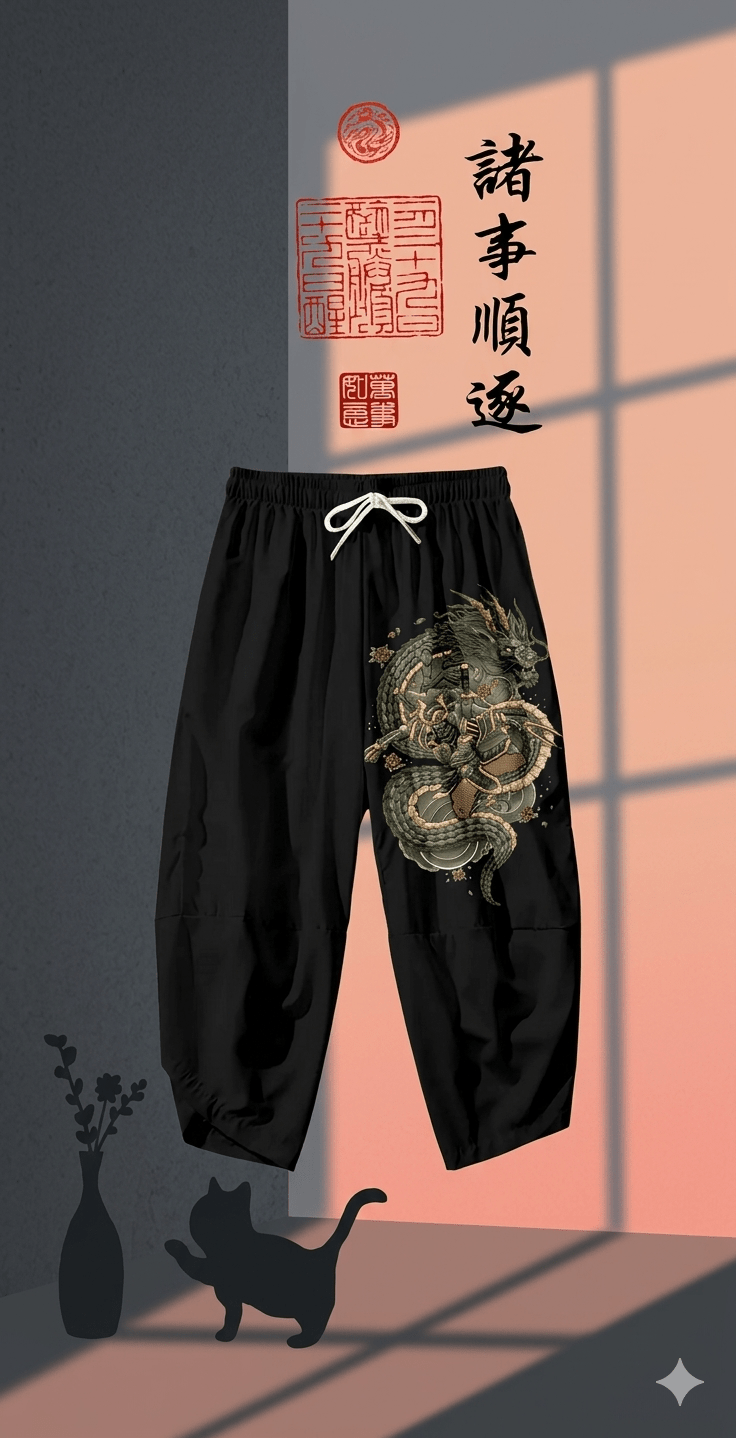 Bir Parmak Boyundaki Savaşçı - Geleneksel Kimono Pantolon - アキラ