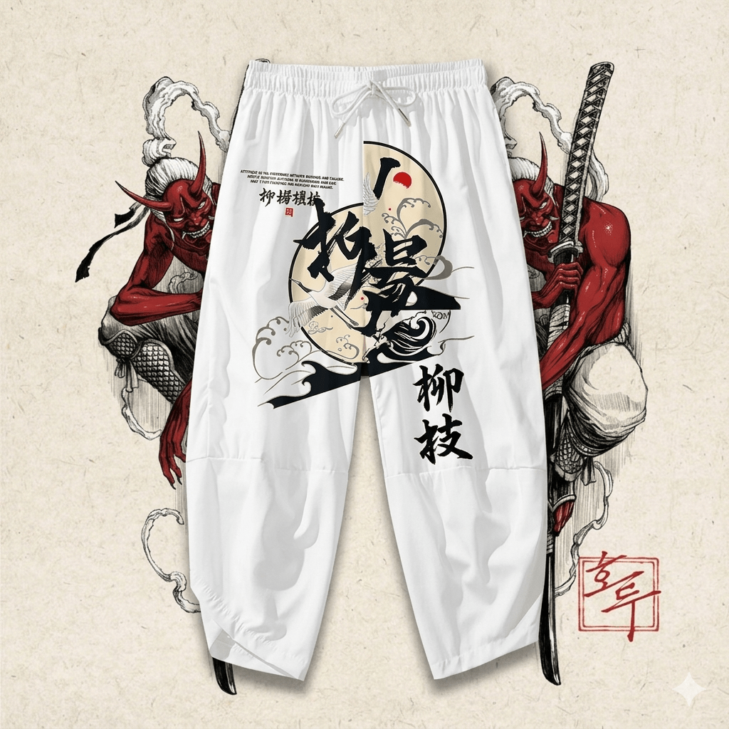Fırtına Tanrısının Öfkesi - Geleneksel Kimono Pantolon - アキラ