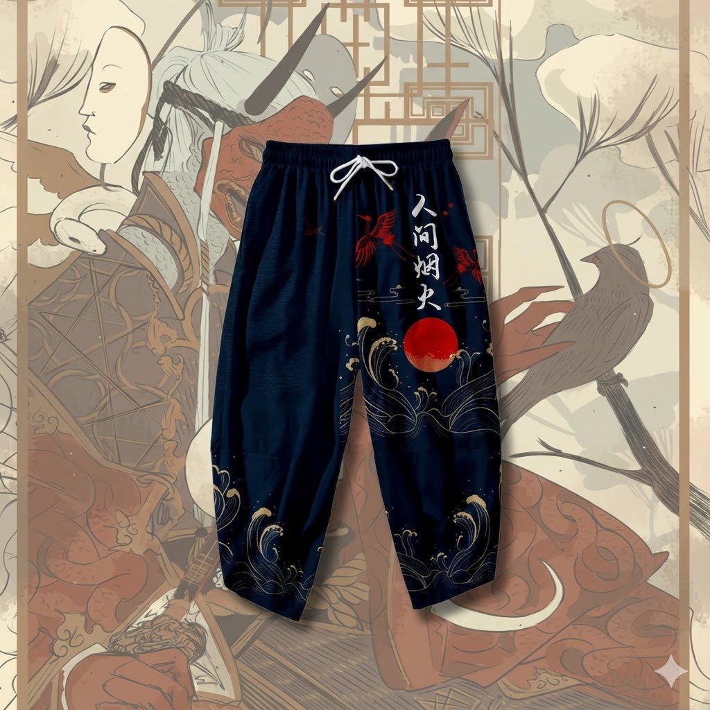 Rüzgar ve Yıldırımın Ebedi Savaşı - Geleneksel Kimono Pantolon - アキラ