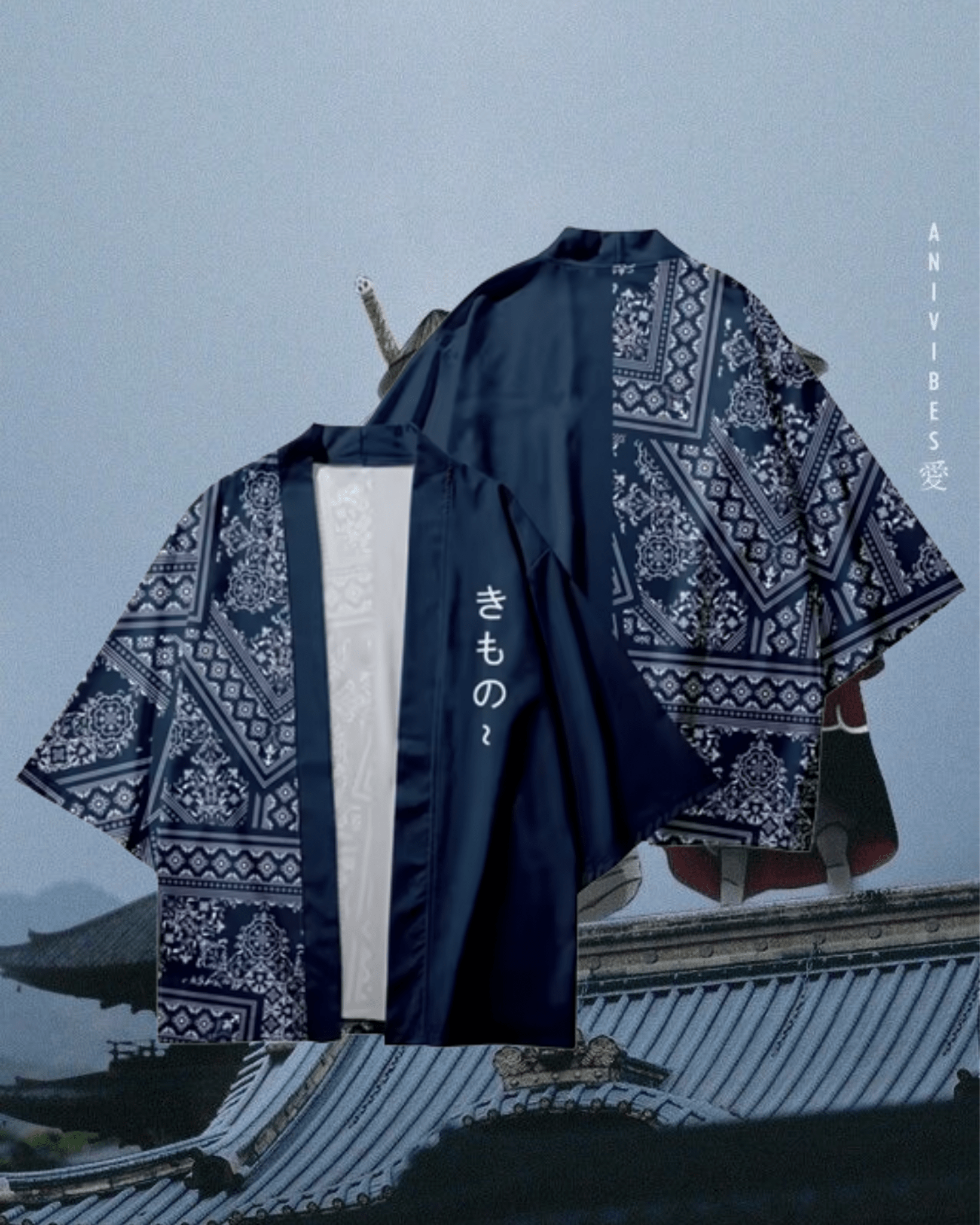 Yağmurla Gelen Misafir | Geleneksel Kimono - アキラ